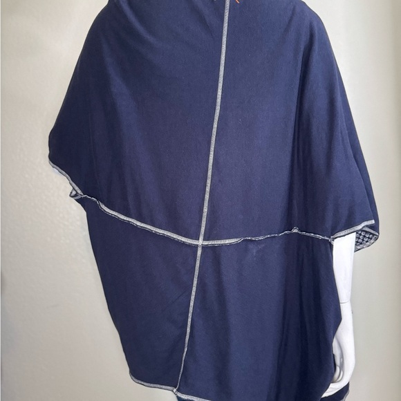 Lucky Brand Women's Kimono Shawl Navy Boho Reversible XL.  #244 - Picture 4 of 11